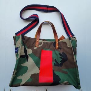 Parker Thatch Medium Mimi Bag Red Stripe